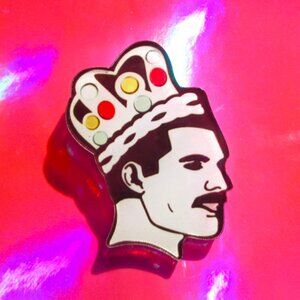 queen band jewelry freddie mercury pin freddy gift retro
